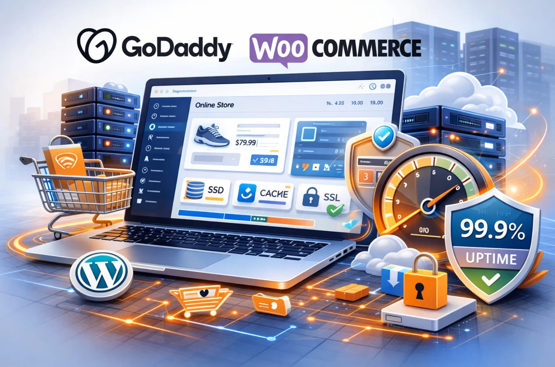 Hosting GoDaddy per WooCommerce con focus su ecommerce e prestazioni