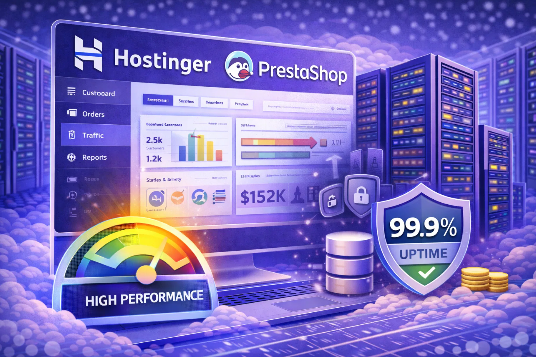 Hosting Hostinger per PrestaShop con focus su performance ecommerce