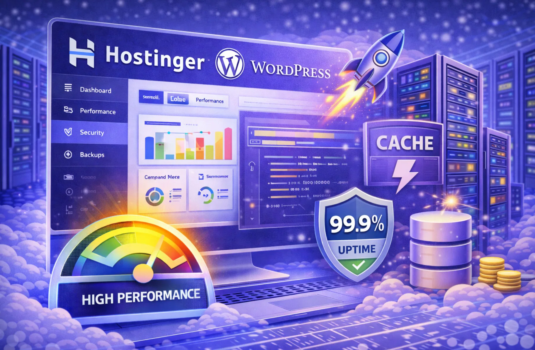 Hosting Hostinger ottimizzato per WordPress con focus su velocità