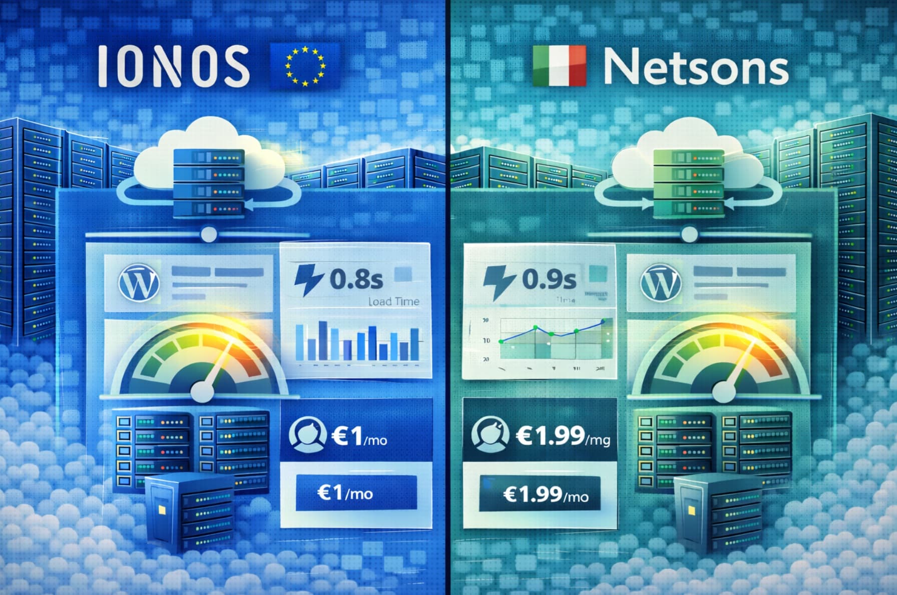 IONOS vs Netsons – Hosting a Confronto IONOS e Netsons a confronto per hosting, performance, assistenza e affidabilità