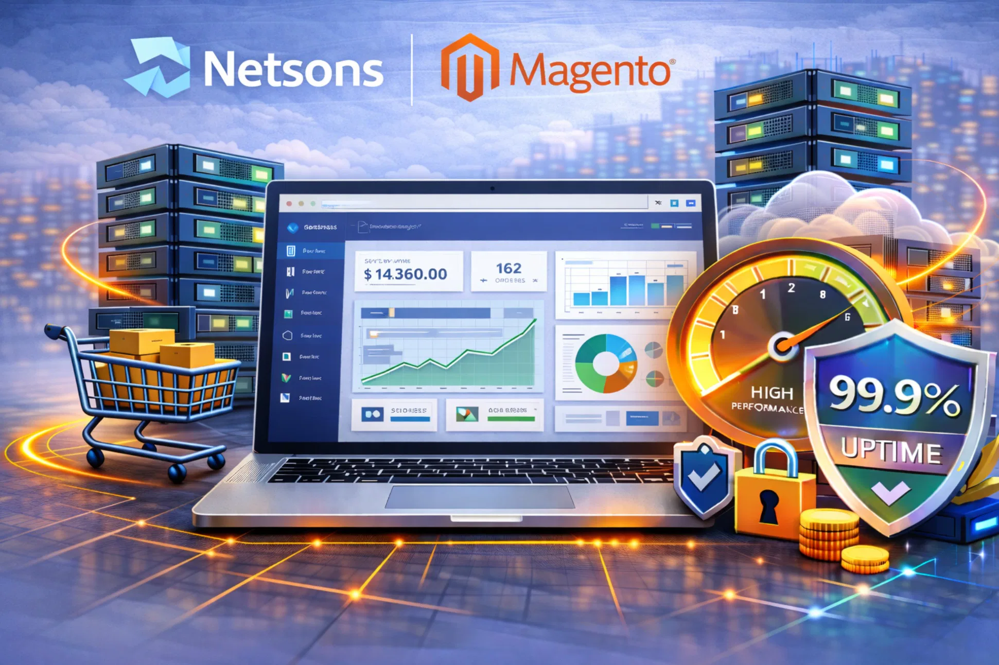 Hosting Netsons per Magento con focus su server e velocità