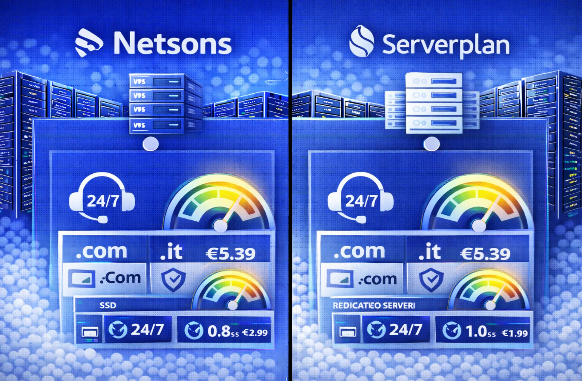 Confronto Netsons e Serverplan per hosting professionale