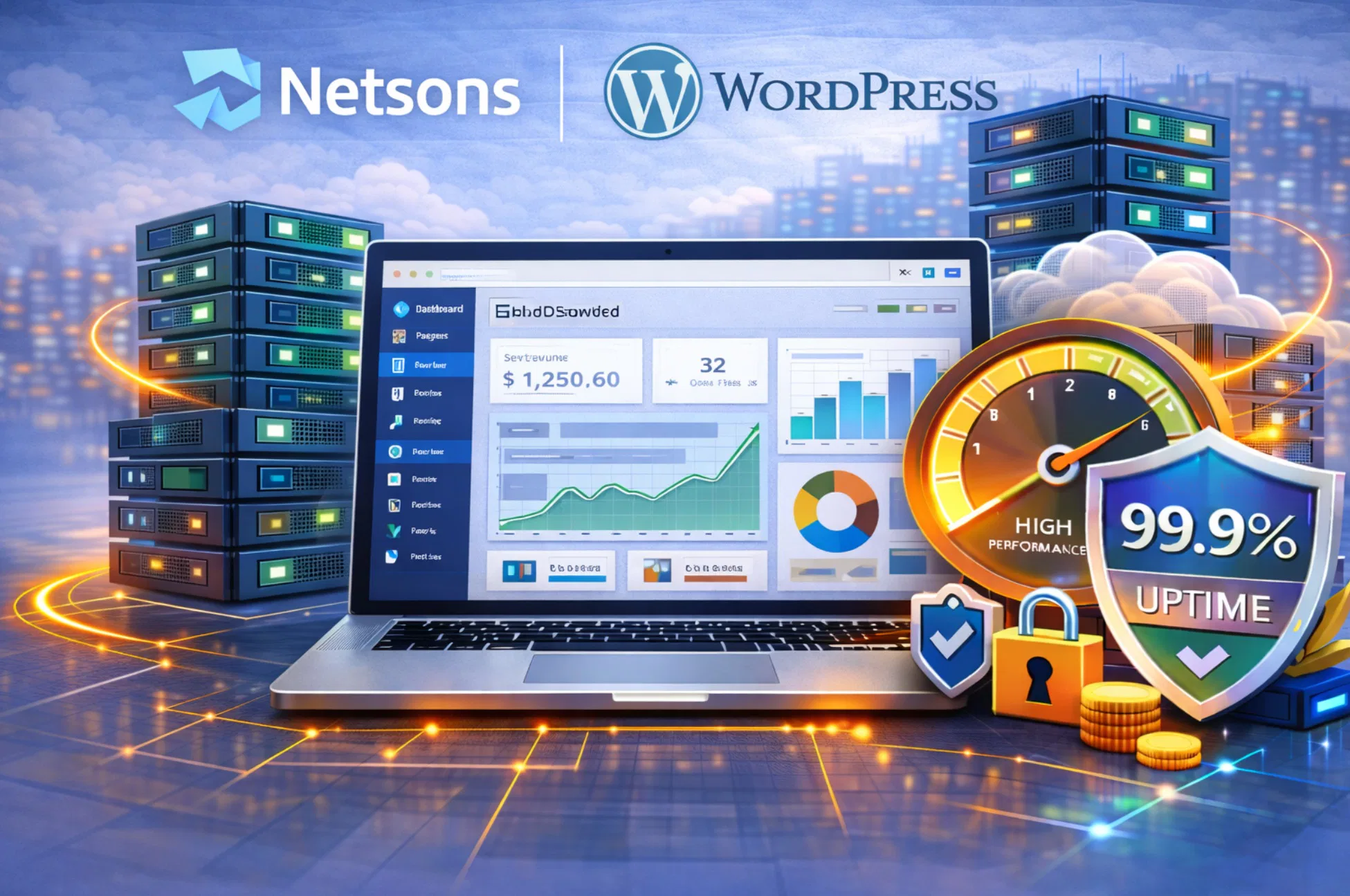 Hosting Netsons per WordPress con focus su velocità e sicurezza