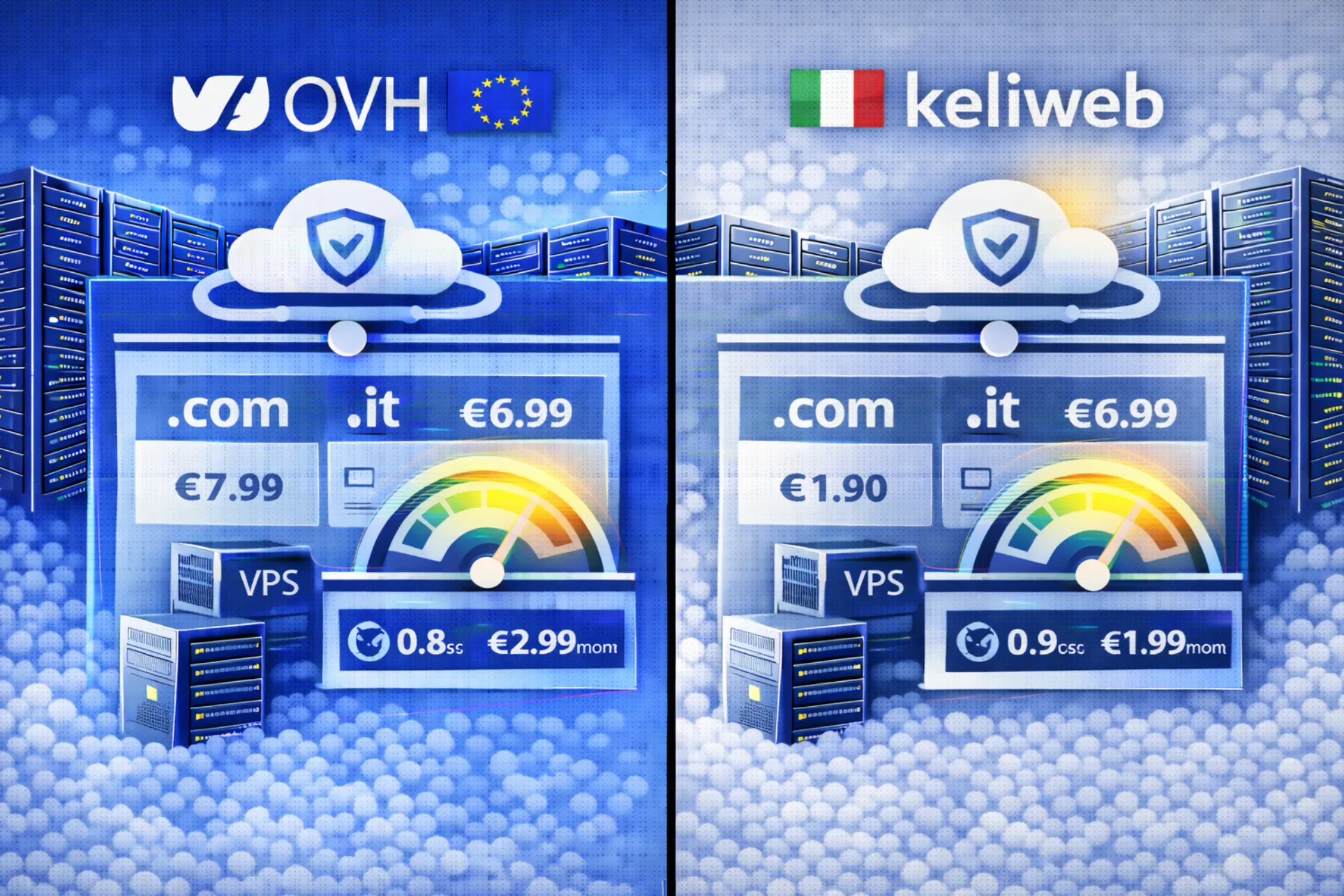OVH e Keliweb a confronto per hosting web, VPS e soluzioni cloud