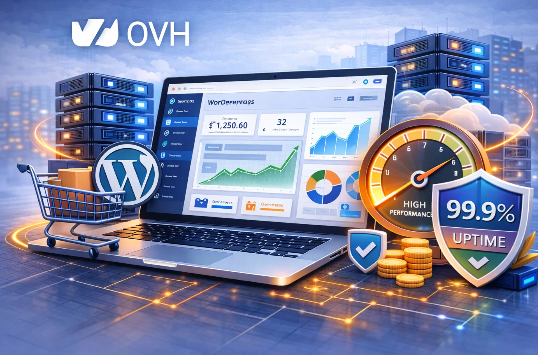 Hosting OVH per WordPress con focus su performance e stabilità