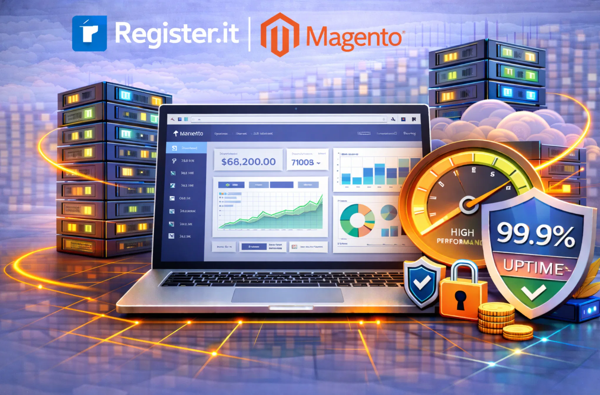 Hosting Register.it per Magento con focus su server e velocità