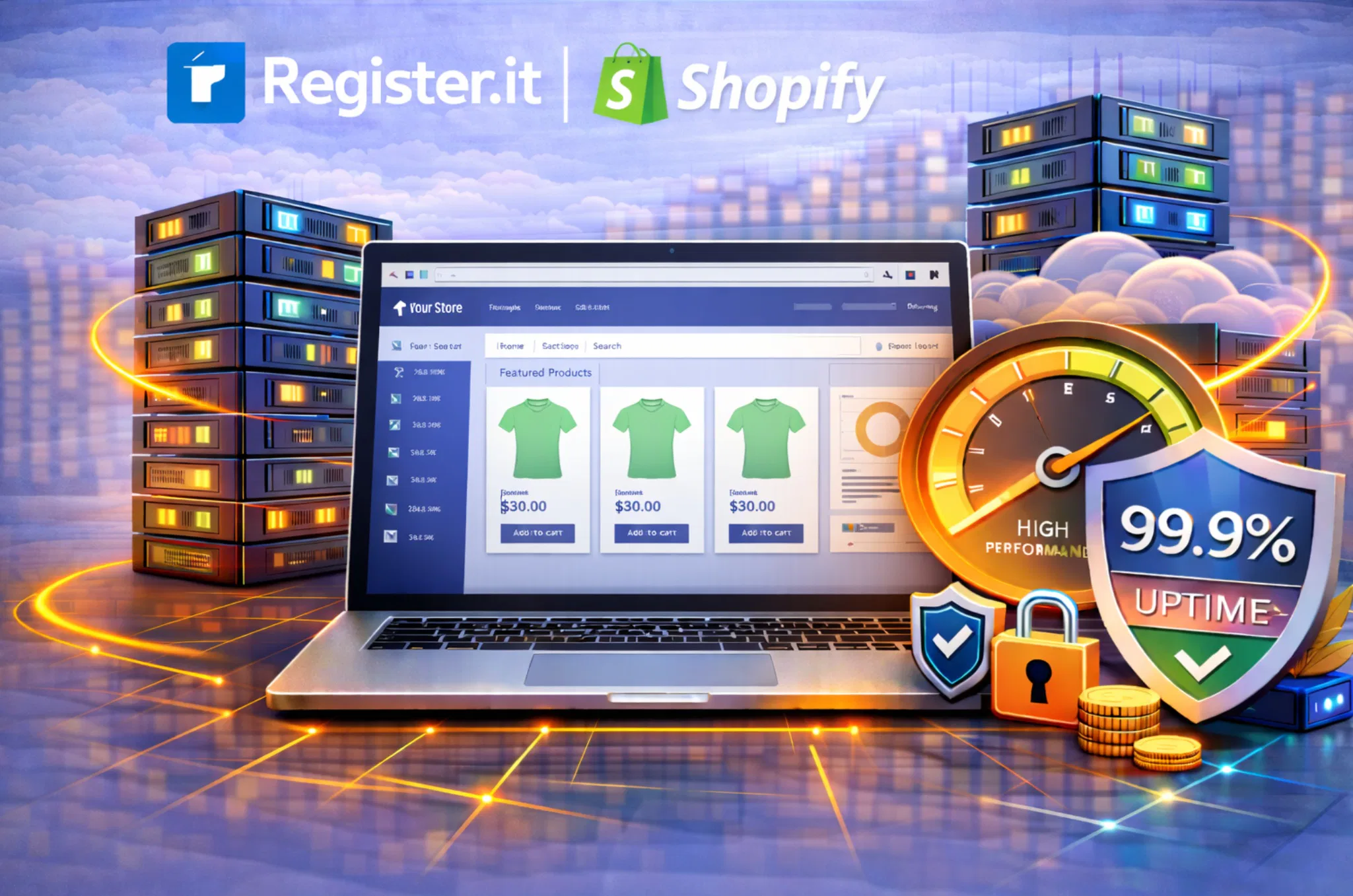 Integrazione Register.it e Shopify per ecommerce online