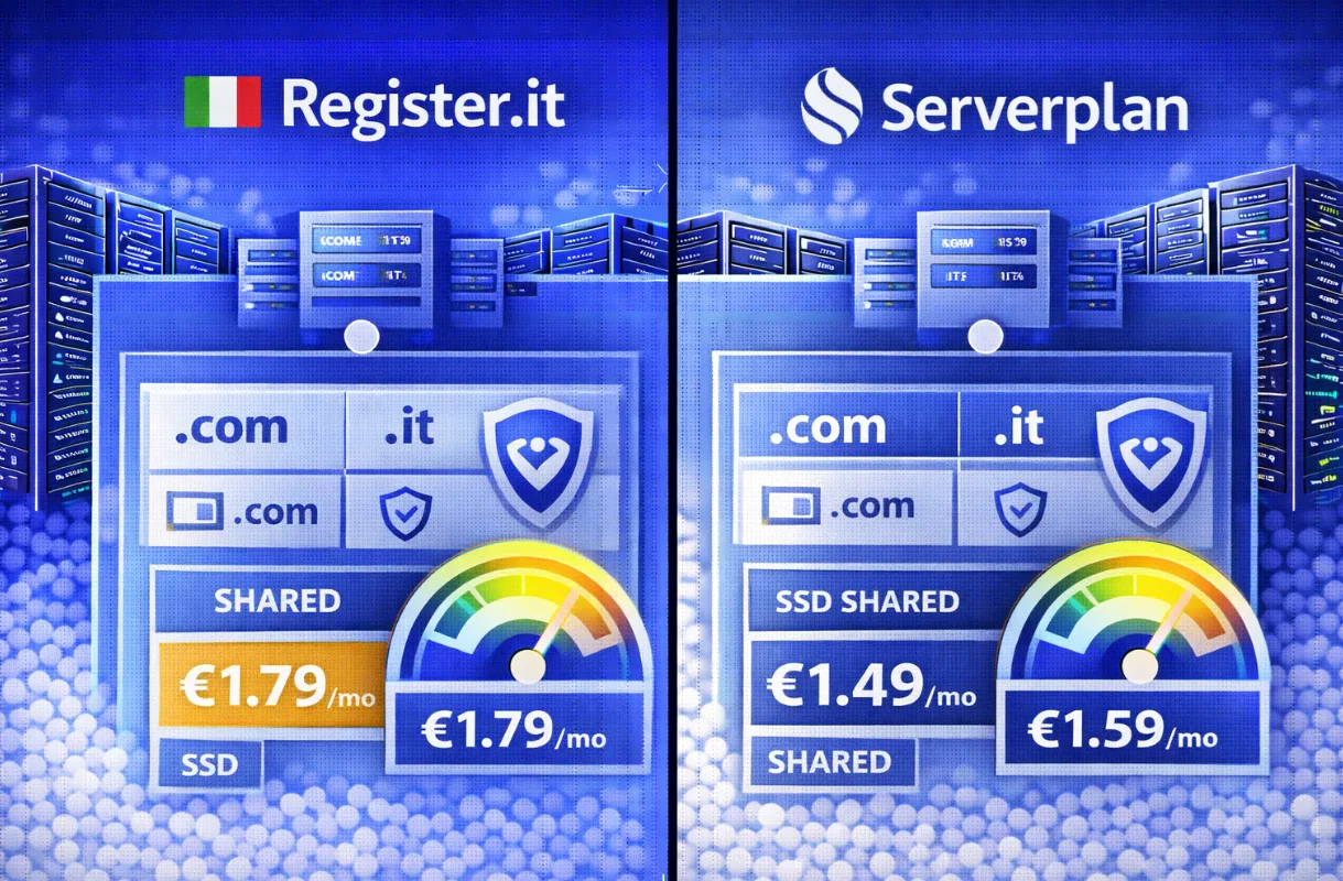 Confronto tra Register.it e Serverplan per hosting web e assistenza tecnica