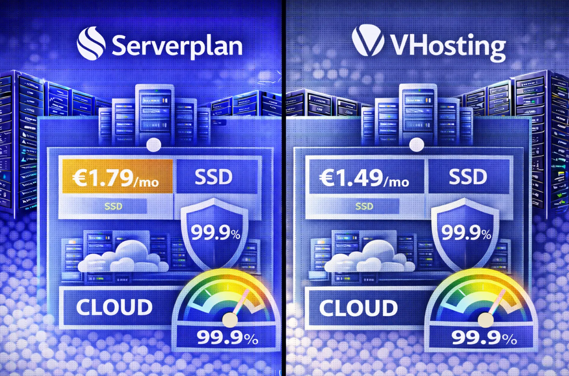 Serverplan e VHosting a confronto per prestazioni e prezzo