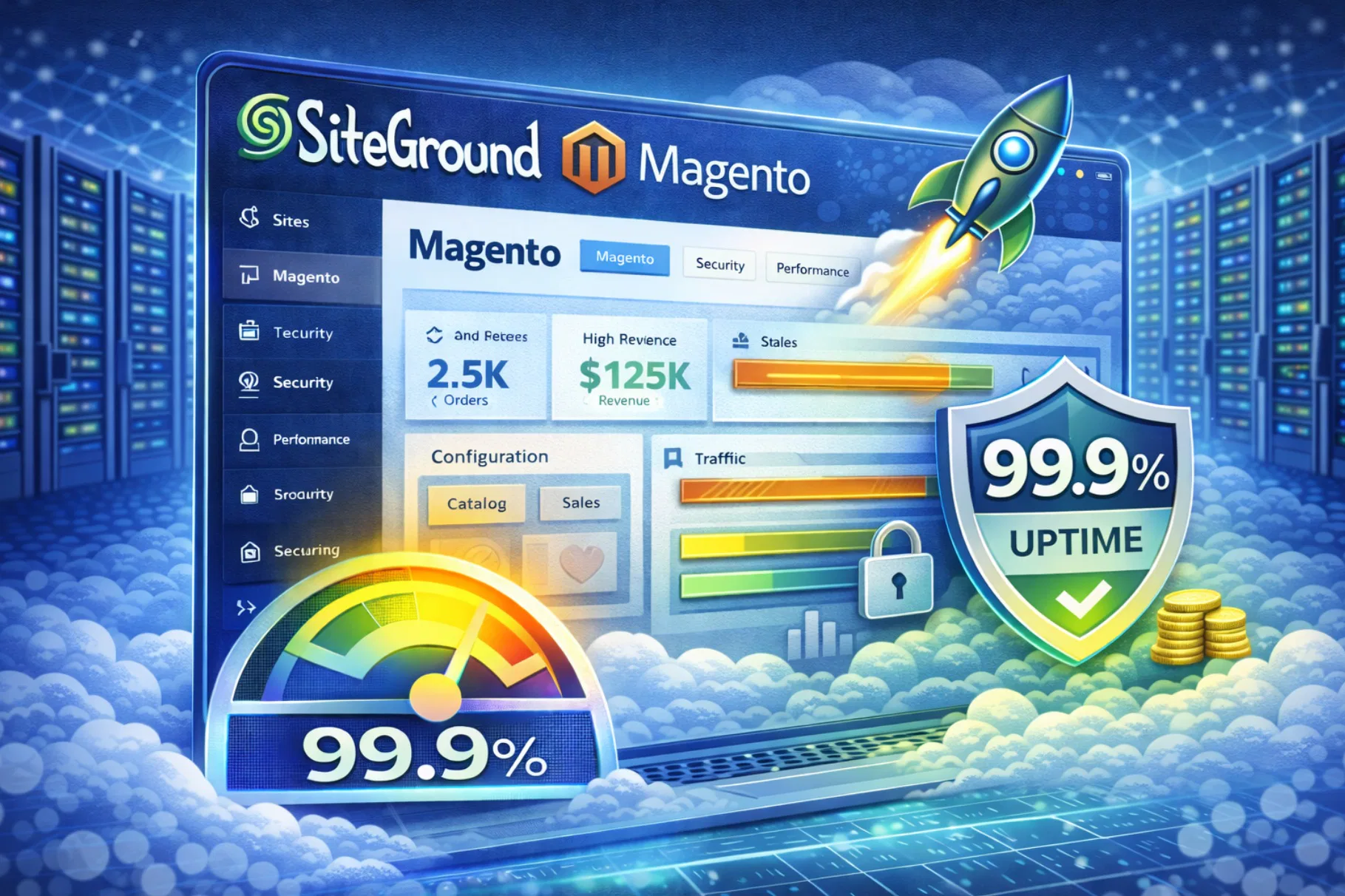 Hosting SiteGround per Magento con focus su server e prestazioni elevate