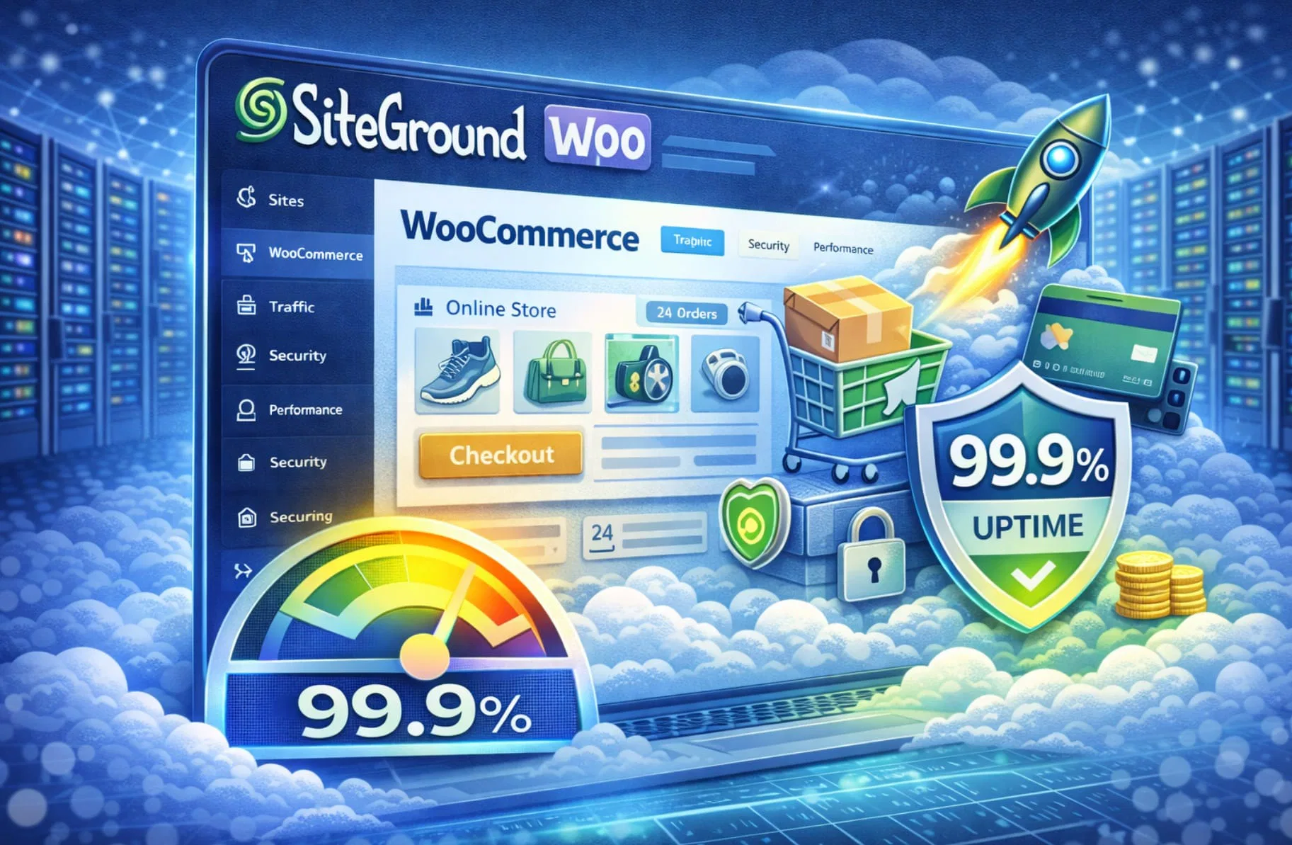 Hosting SiteGround per WooCommerce con focus su ecommerce e velocità