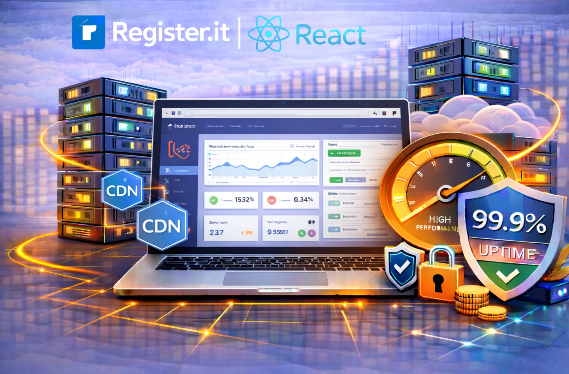 Hosting Register.it per applicazioni React e frontend moderno