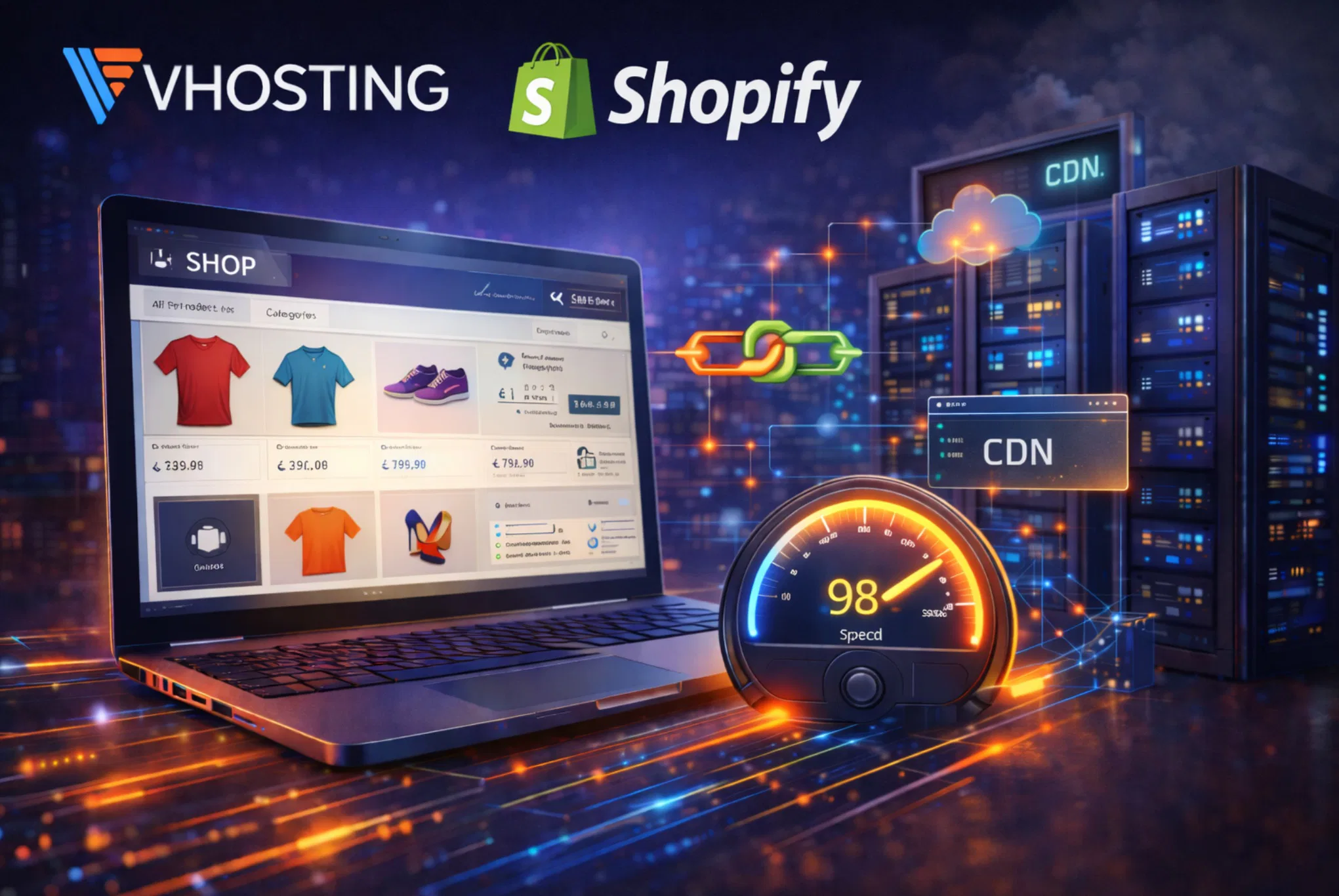 VHosting Shopify: Integrazione Hosting e Performance per Ecommerce Moderni