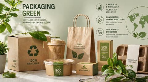 Packaging green: crescita del mercato e opportunità di business negli imballaggi sostenibili