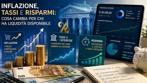 Inflazione, tassi e risparmi: cosa cambia per chi ha liquidità disponibile